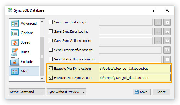 SyncBreeze Server Synchronize SQL Database